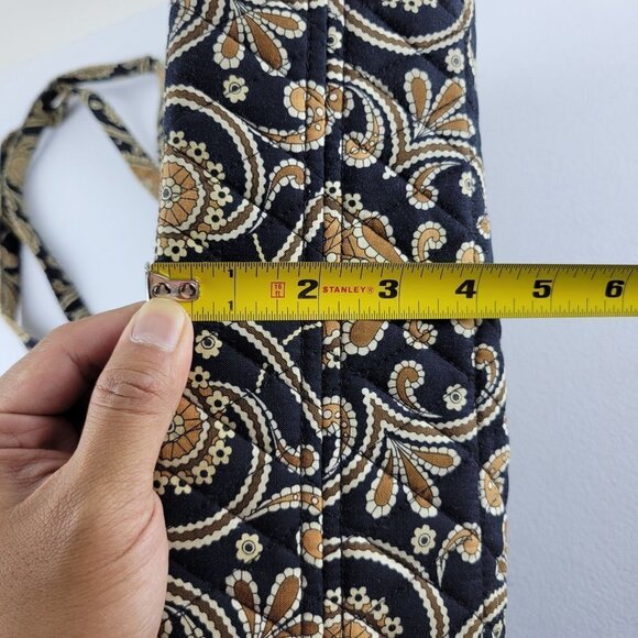 Vera Bradley Retired Pattern Caffé Latte Quilted Bag Handbag Large Black/Brown - Picture 7 of 12